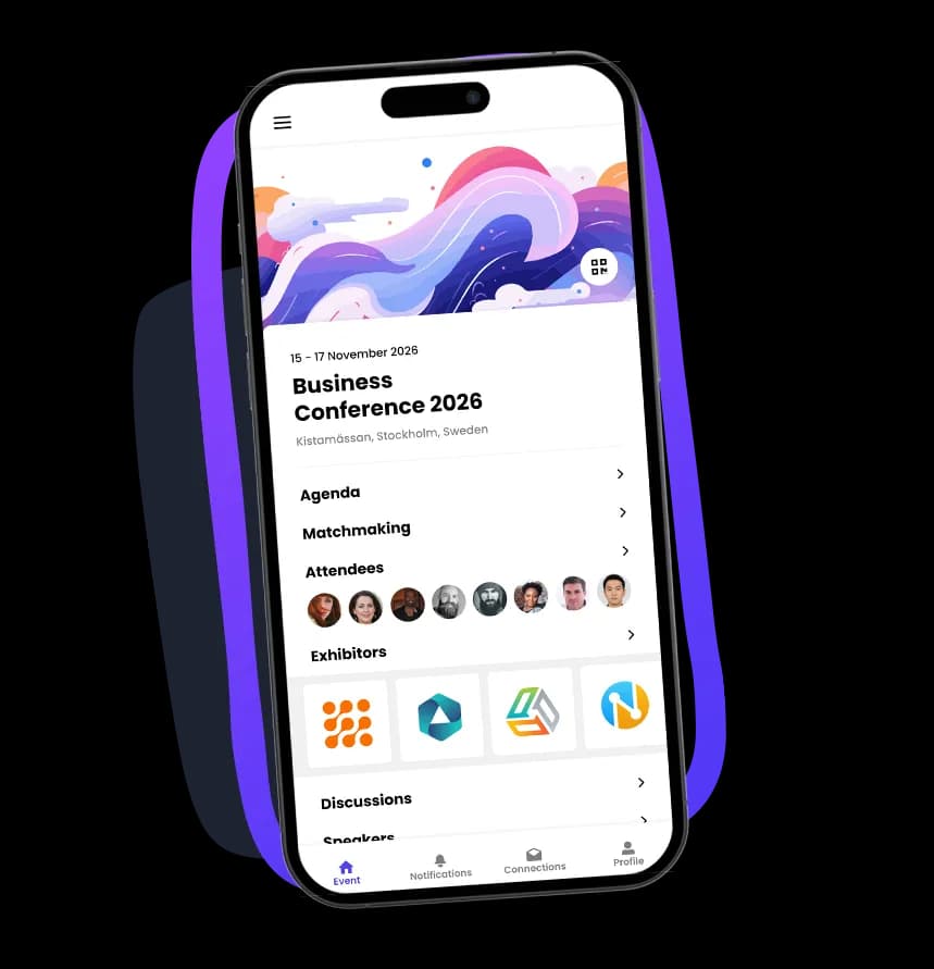 Agorify event app with a conference agenda, attendee directory and networking tools
