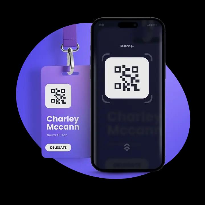 Mobile device badge scanner